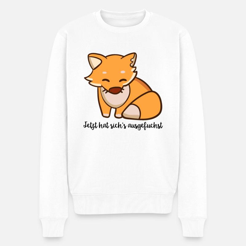 Ausgefuchst - Männer Premium Bio Pullover - Weiß