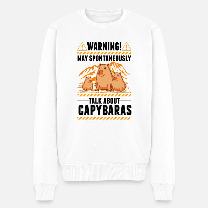 Capybara Wasserschwein Capibara - Männer Premium Bio Pullover - Weiß