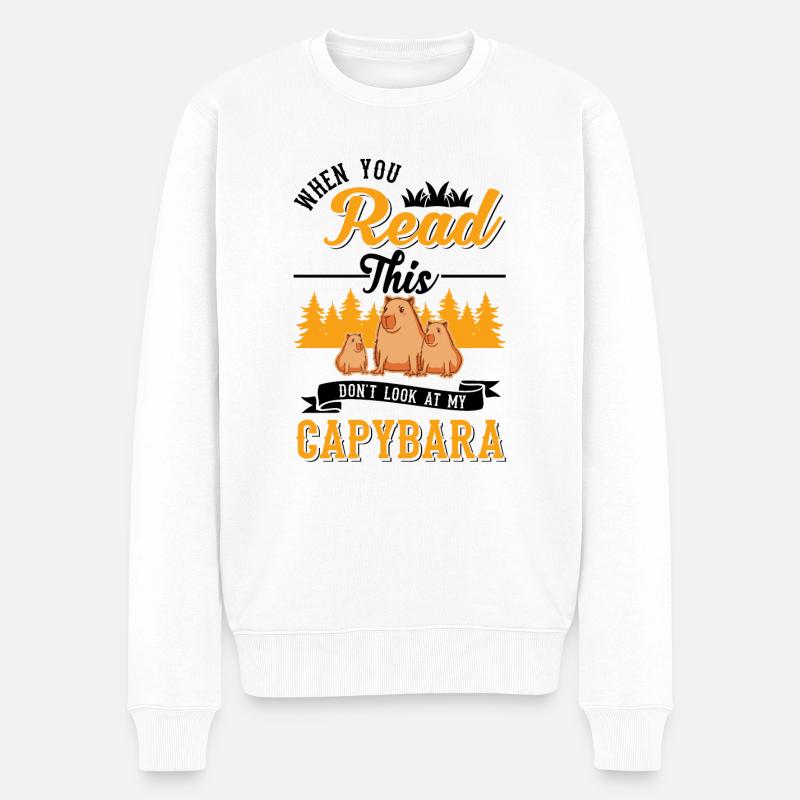 Capybara Wasserschwein Capibara - Pull Premium bio Homme - blanc
