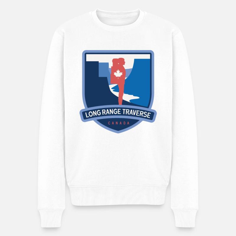 Traversée à longue distance – Canada - Pull Premium bio Homme - blanc