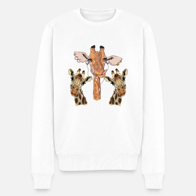 Girafes - Pull Premium bio Homme - blanc