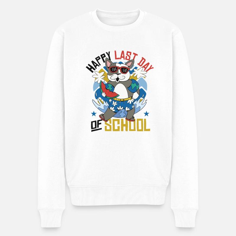 Alles Gute zum letzten Schultag - Männer Premium Bio Pullover - Weiß