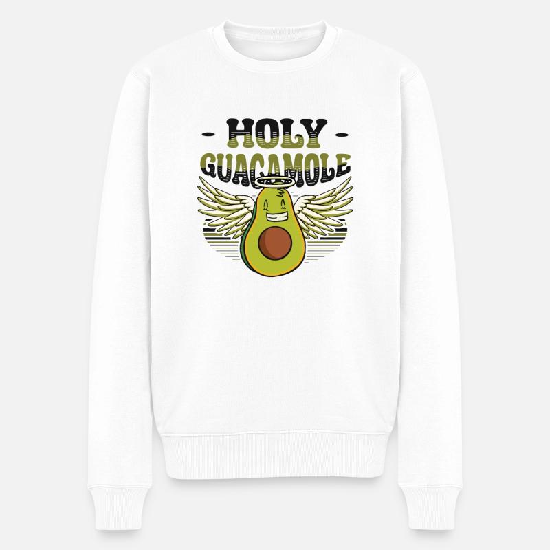 Guacamole sacré drôle d’avocat - Pull Premium bio Homme - blanc