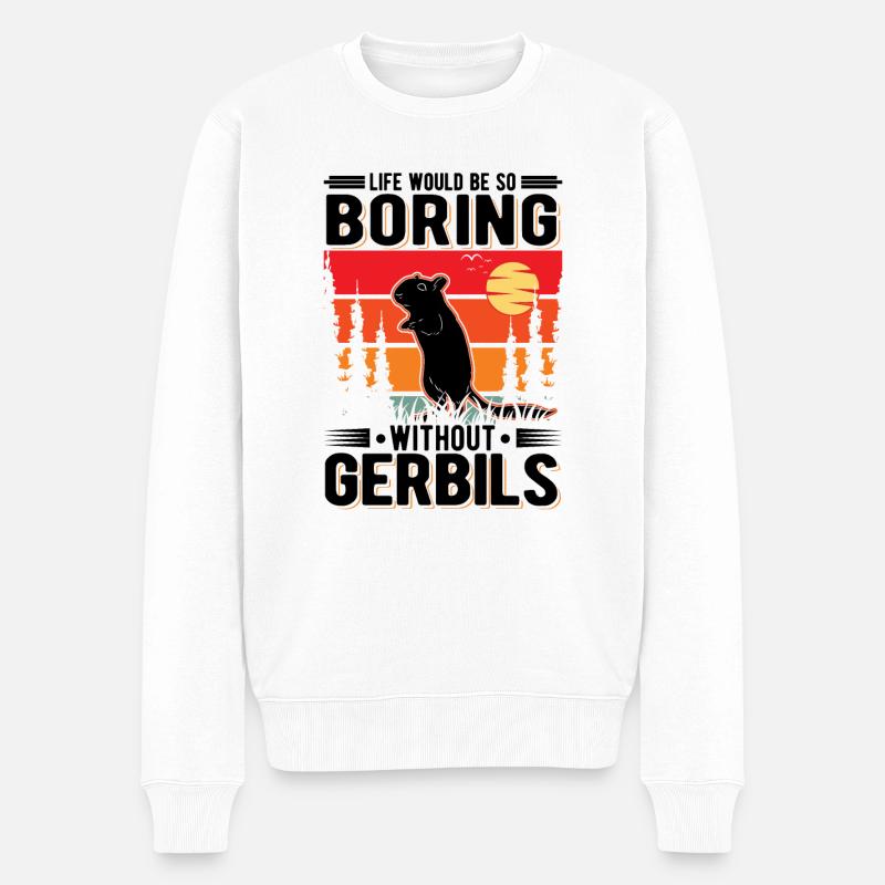 Gerbille Cadeau Racing Rat Germesau - Pull Premium bio Homme - blanc