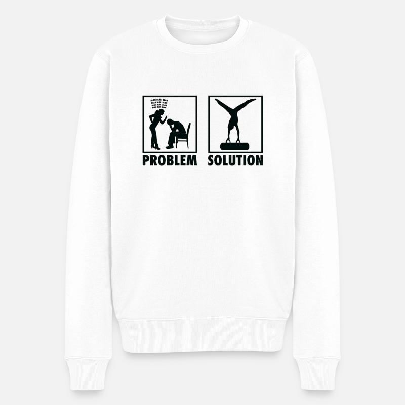 Artistic Gymnastics Apparatus Gymnast Problem - Männer Premium Bio Pullover - Weiß