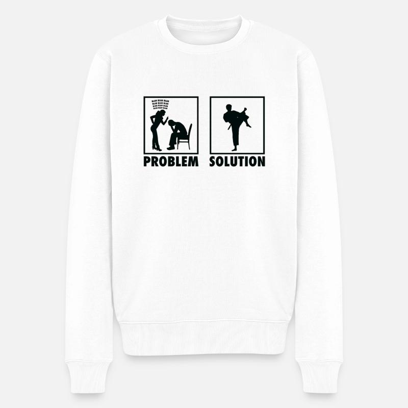 Karaté Pratiquants de Karaté Karatéka Déclaration - Pull Premium bio Homme - blanc