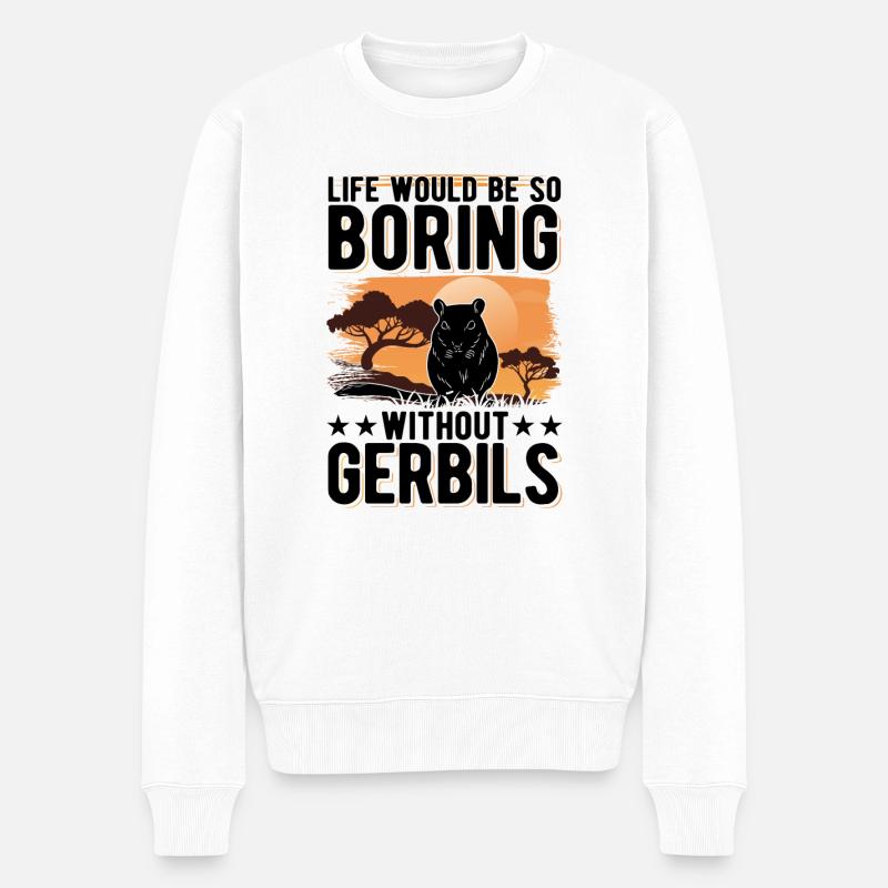Gerbille Cadeau Racing Rat Germesau - Pull Premium bio Homme - blanc