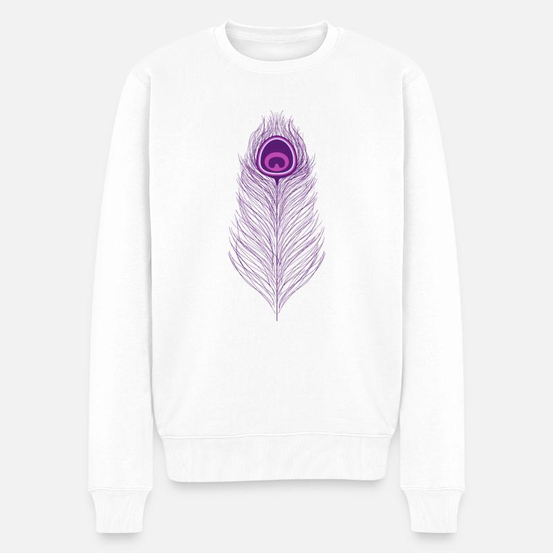 Federn - Männer Premium Bio Pullover - Weiß