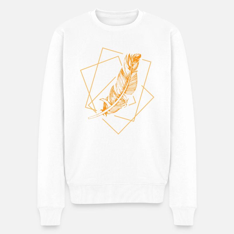 Federn - Männer Premium Bio Pullover - Weiß