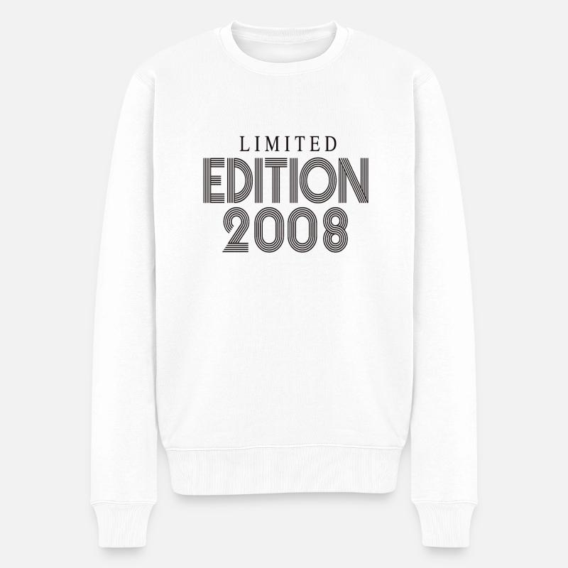 Limited Edition 2008 - Männer Premium Bio Pullover - Weiß