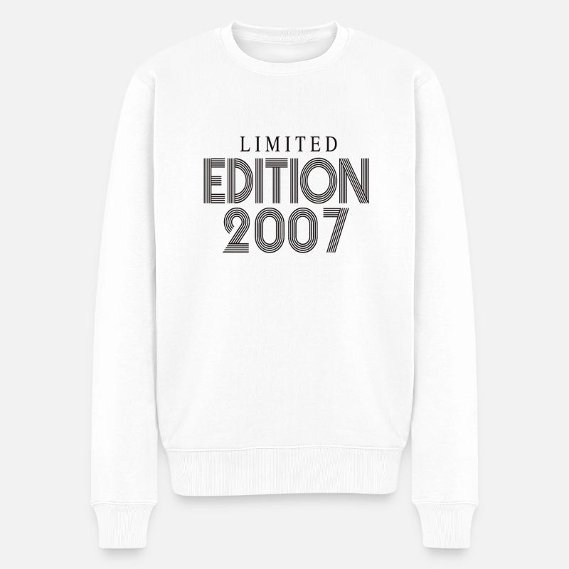 Limited Edition 2007 - Männer Premium Bio Pullover - Weiß