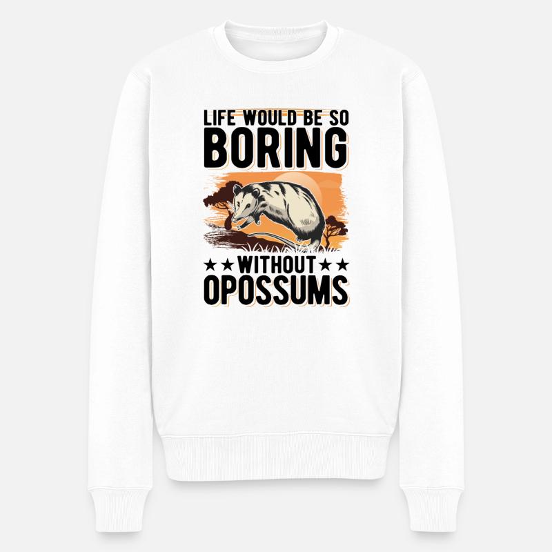 Opossum Cadeau Possum Pouch Rat - Pull Premium bio Homme - blanc
