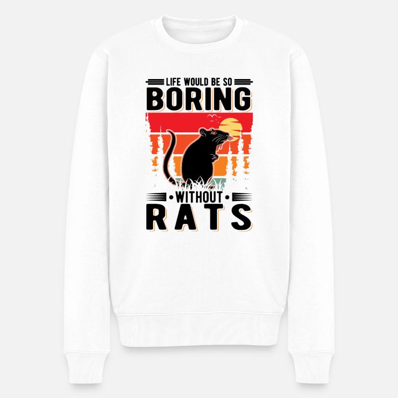 Rat Gift Maison Rat - Pull Premium bio Homme - blanc