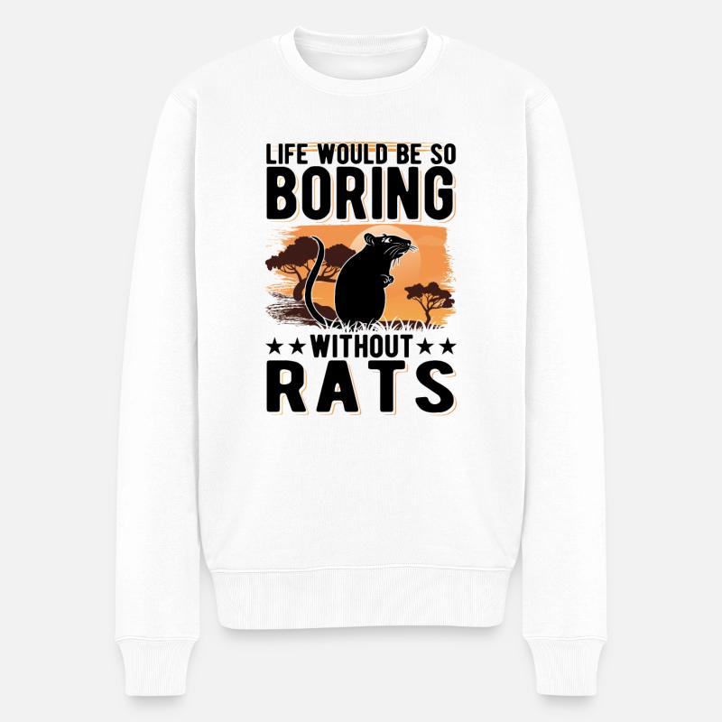 Rat Gift Maison Rat - Pull Premium bio Homme - blanc