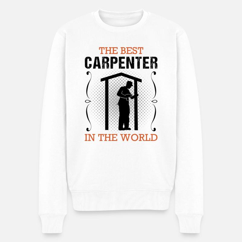 Carpenter Profession Carpenter Craftsman Gift - Men's Premium Organic Jumper - white