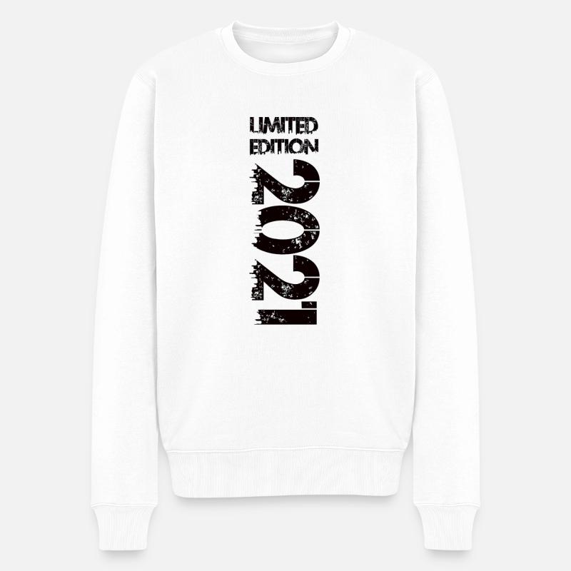 Limited Edition 2021 - Männer Premium Bio Pullover - Weiß