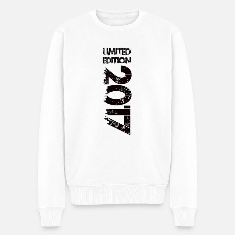 Limited Edition 2017 - Männer Premium Bio Pullover - Weiß