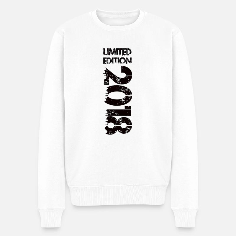 Limited Edition 2018 - Männer Premium Bio Pullover - Weiß