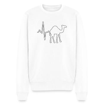 Dromedary Heartbeat - Men's Premium Organic Jumper - white - Front - Thijin (182cm)