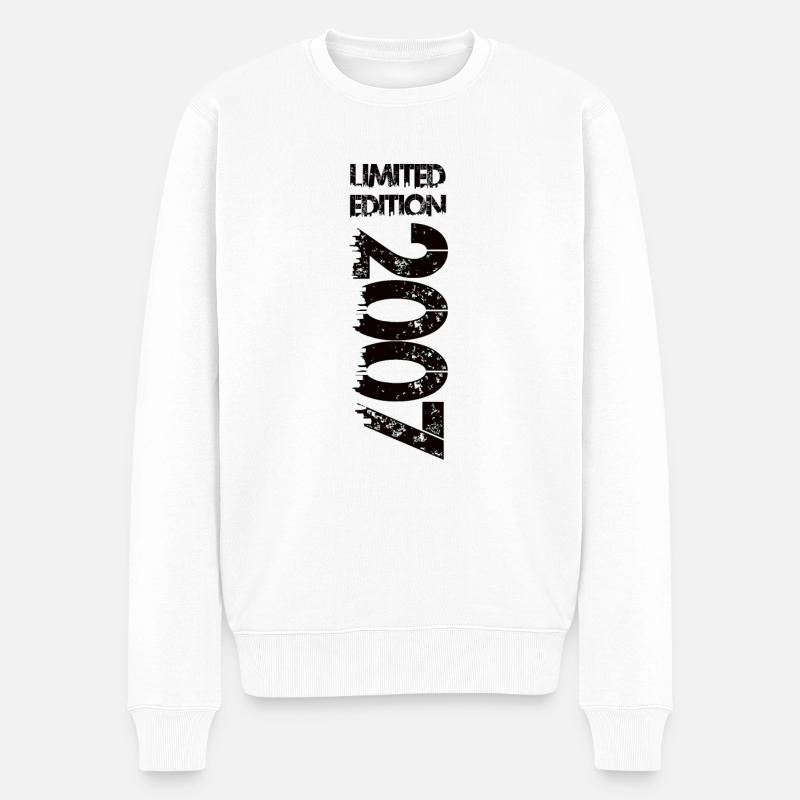 Limited Edition 2007 - Männer Premium Bio Pullover - Weiß