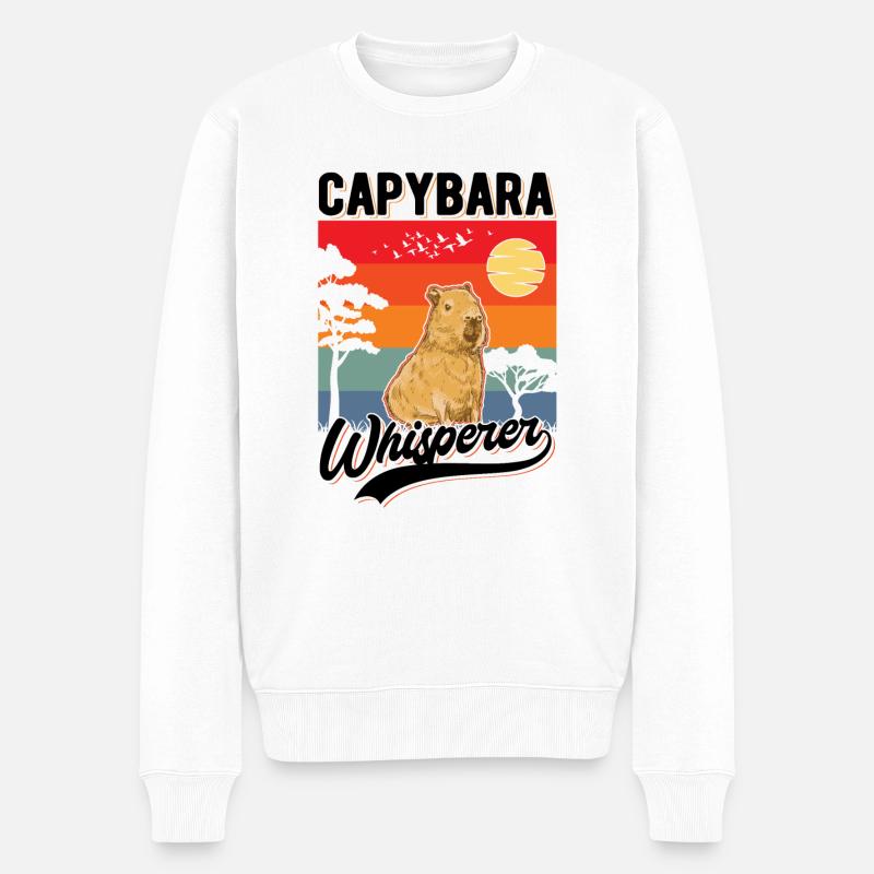 Capybara Flüsterer Capybara Whisperer - Men's Premium Organic Jumper - white