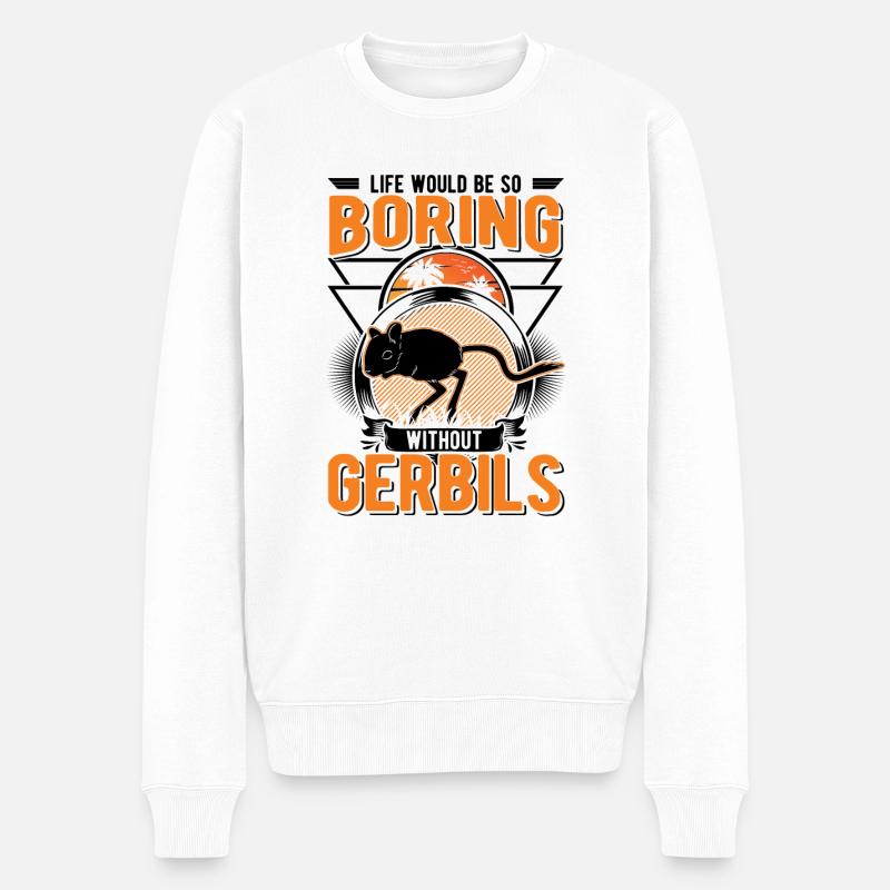 Gerbille Cadeau Racing Rat Germesau - Pull Premium bio Homme - blanc