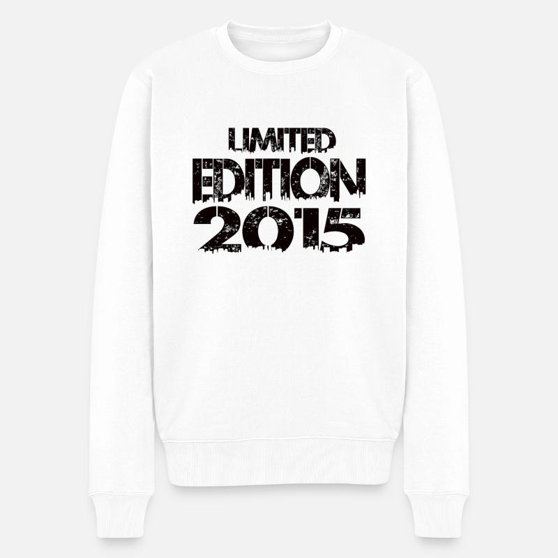 Limited Edition 2015 - Männer Premium Bio Pullover - Weiß