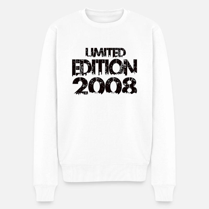 Limited Edition 2008 - Männer Premium Bio Pullover - Weiß