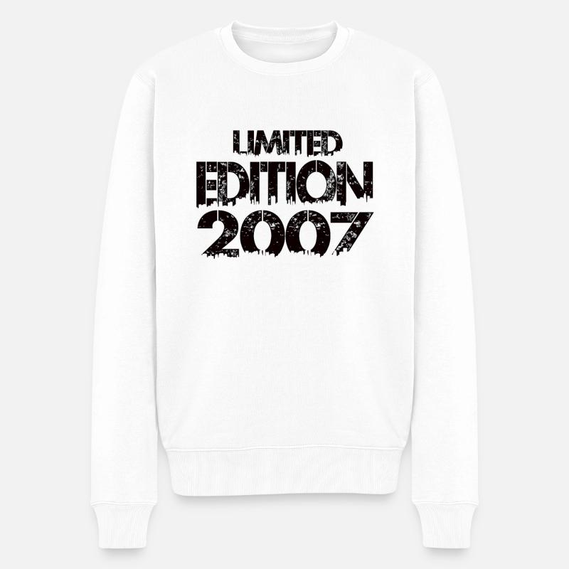 Limited Edition 2007 - Männer Premium Bio Pullover - Weiß