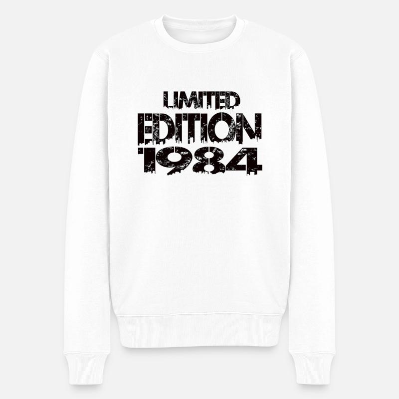 Limited Edition 1984 - Männer Premium Bio Pullover - Weiß