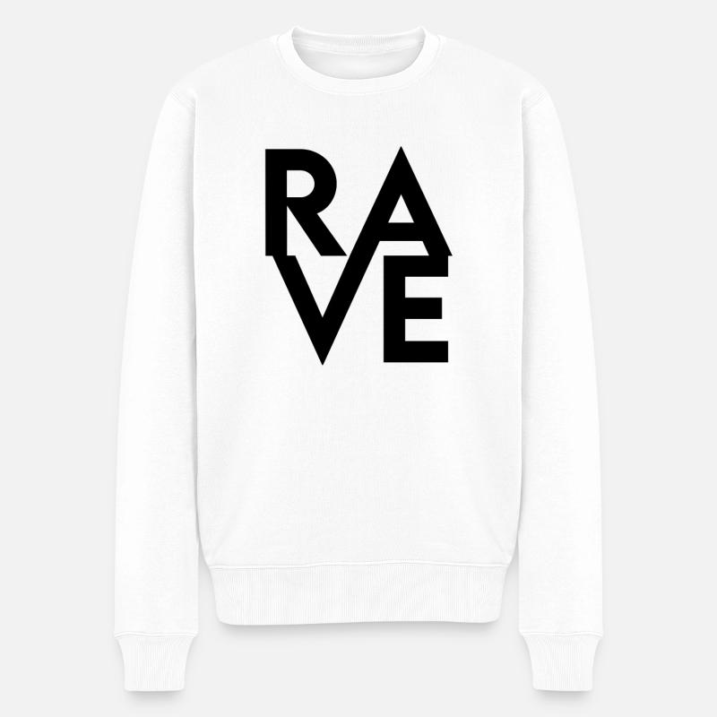 Rave Raver - Pull Premium bio Homme - blanc