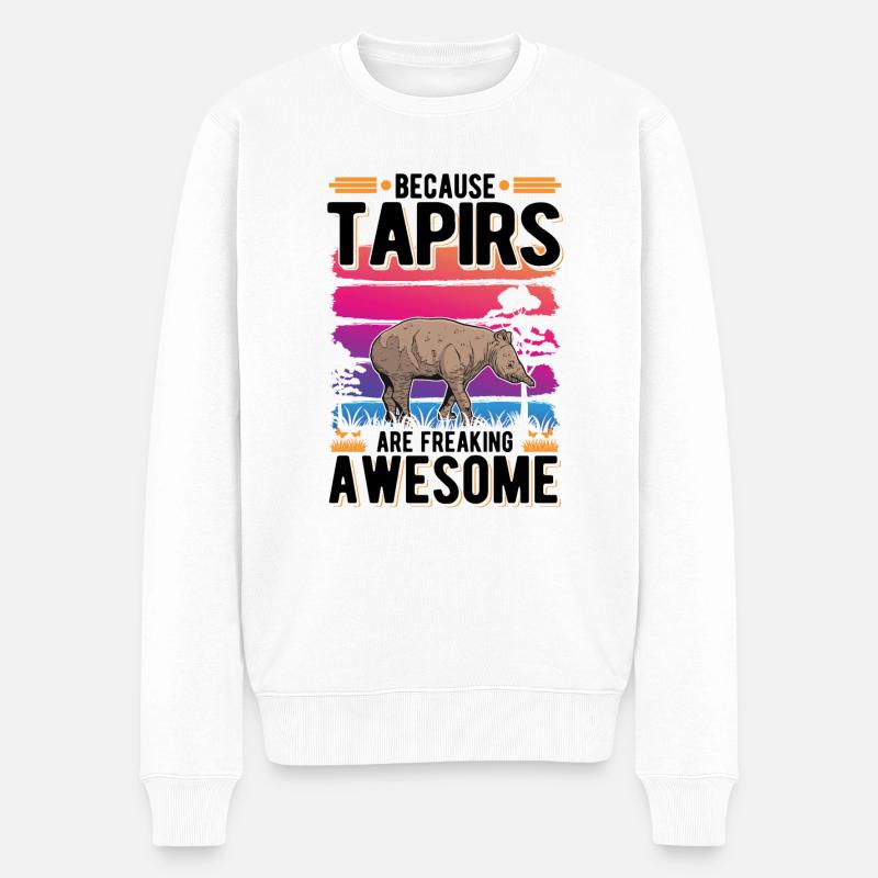 Because Tapirs are freaking awesome - Männer Premium Bio Pullover - Weiß