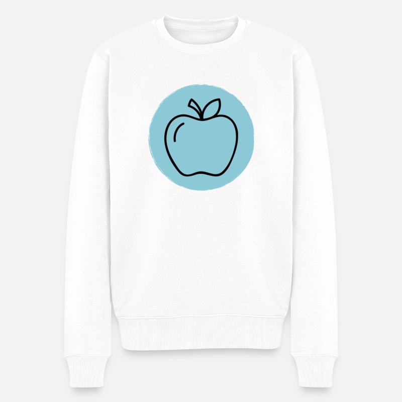 Apfel - Männer Premium Bio Pullover - Weiß