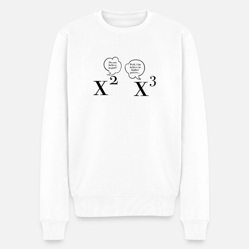 Mathelehrer-Witzdesign n Mathematiker - Männer Premium Bio Pullover - Weiß
