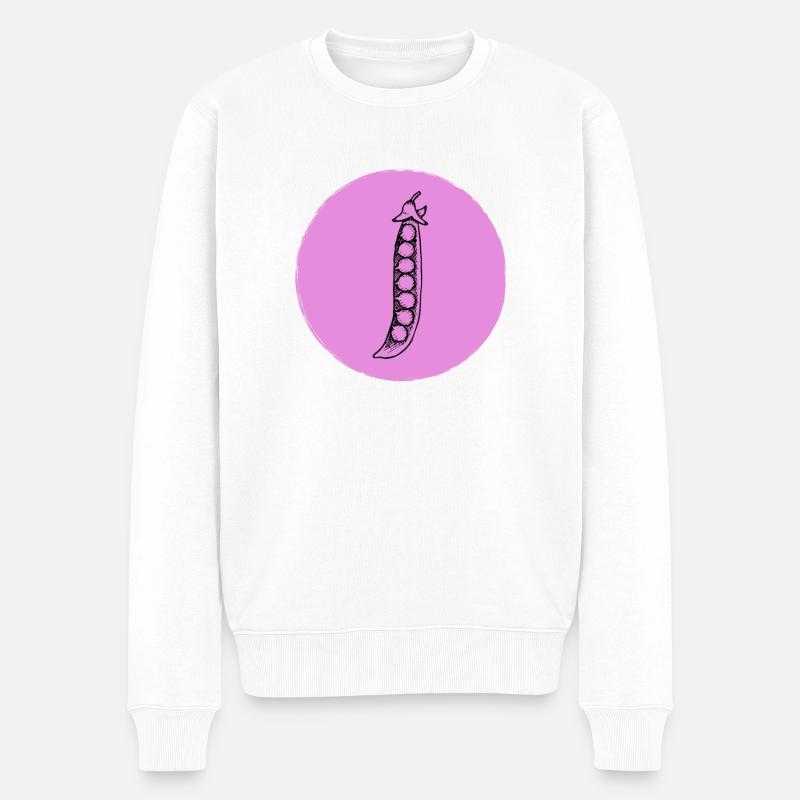 Erbsen - Männer Premium Bio Pullover - Weiß