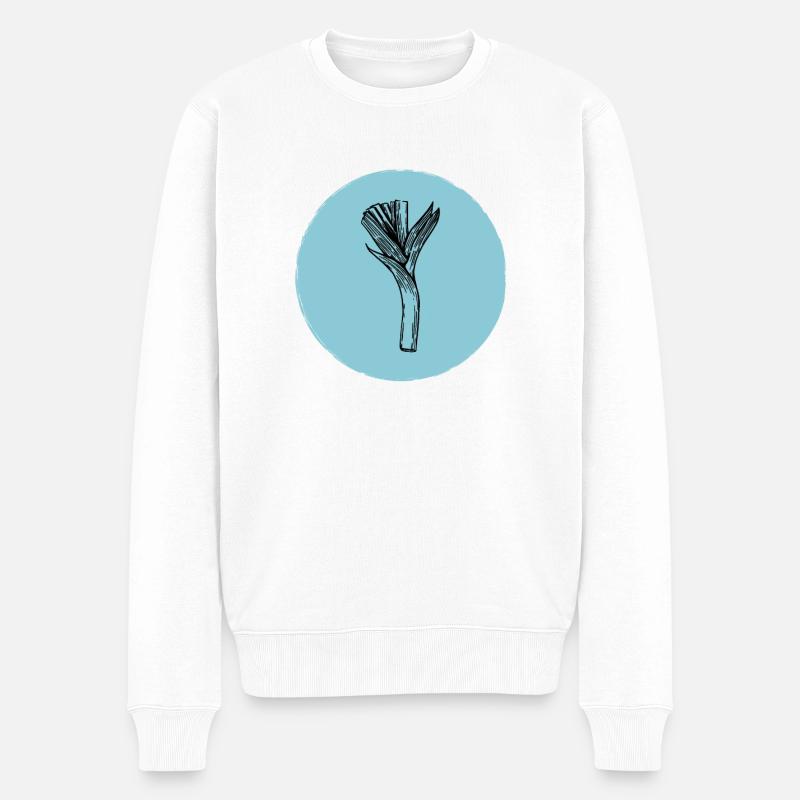 Poireau - Pull Premium bio Homme - blanc