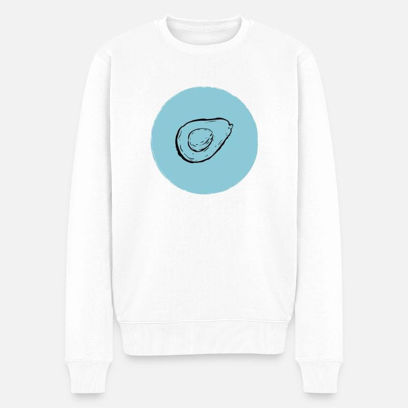 Avocado - Männer Premium Bio Pullover - Weiß