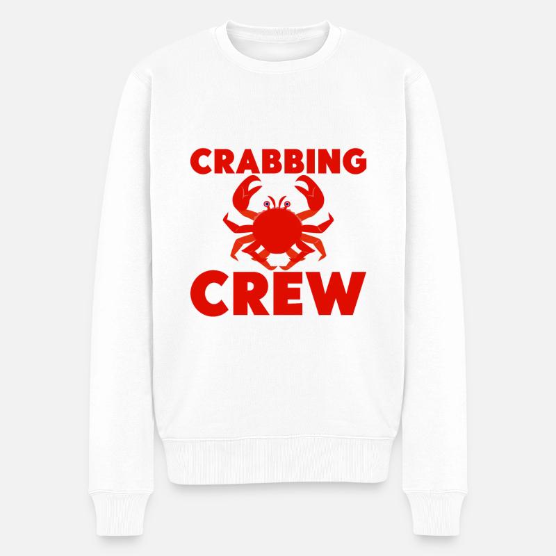 Crabbing Crew - Männer Premium Bio Pullover - Weiß