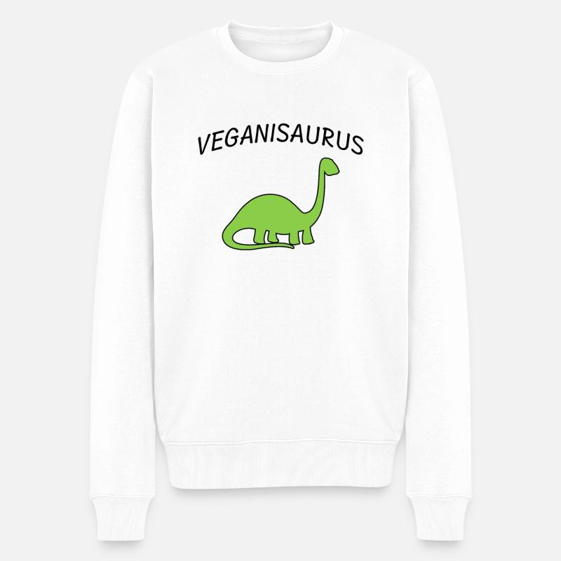 Dinosaure végétalien - Pull Premium bio Homme - blanc