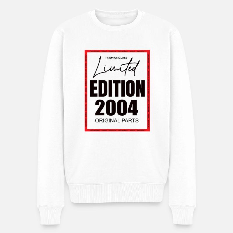 Limited Edition 2004 - Männer Premium Bio Pullover - Weiß