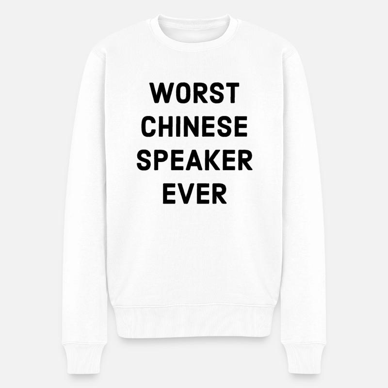 Parler chinois - Pull Premium bio Homme - blanc