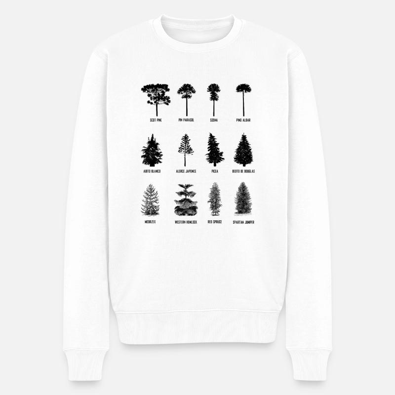 Baum - Männer Premium Bio Pullover - Weiß