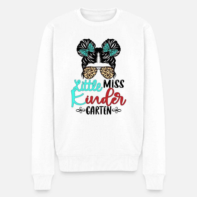 Little Miss Kindergarten - Männer Premium Bio Pullover - Weiß
