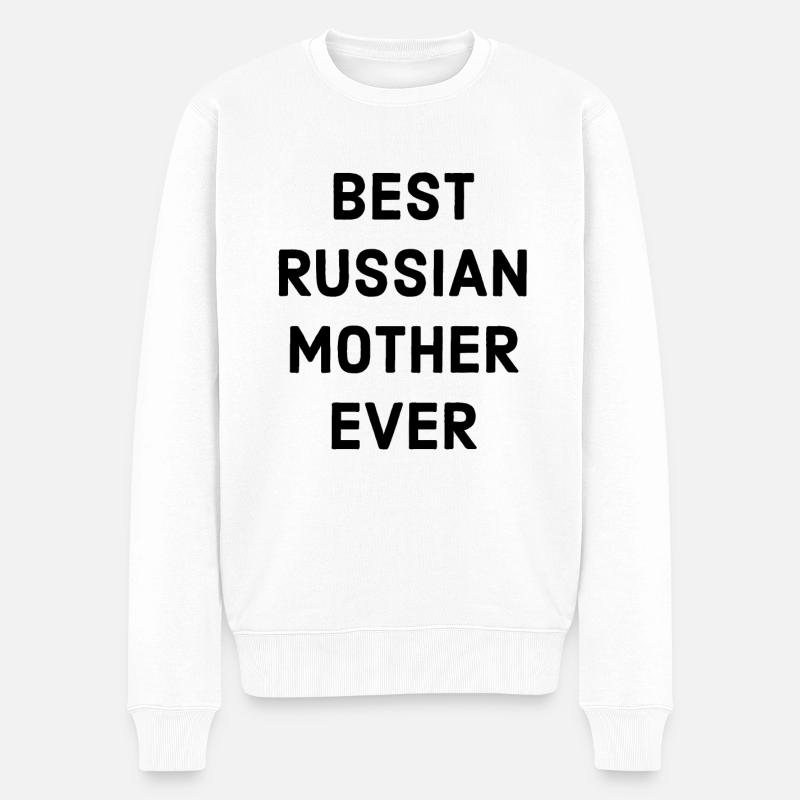 Dicton de la mère russe - Pull Premium bio Homme - blanc