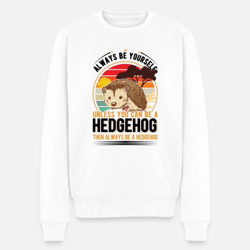 Hedgehog Cadeau Hérisson - Pull Premium bio Homme - blanc