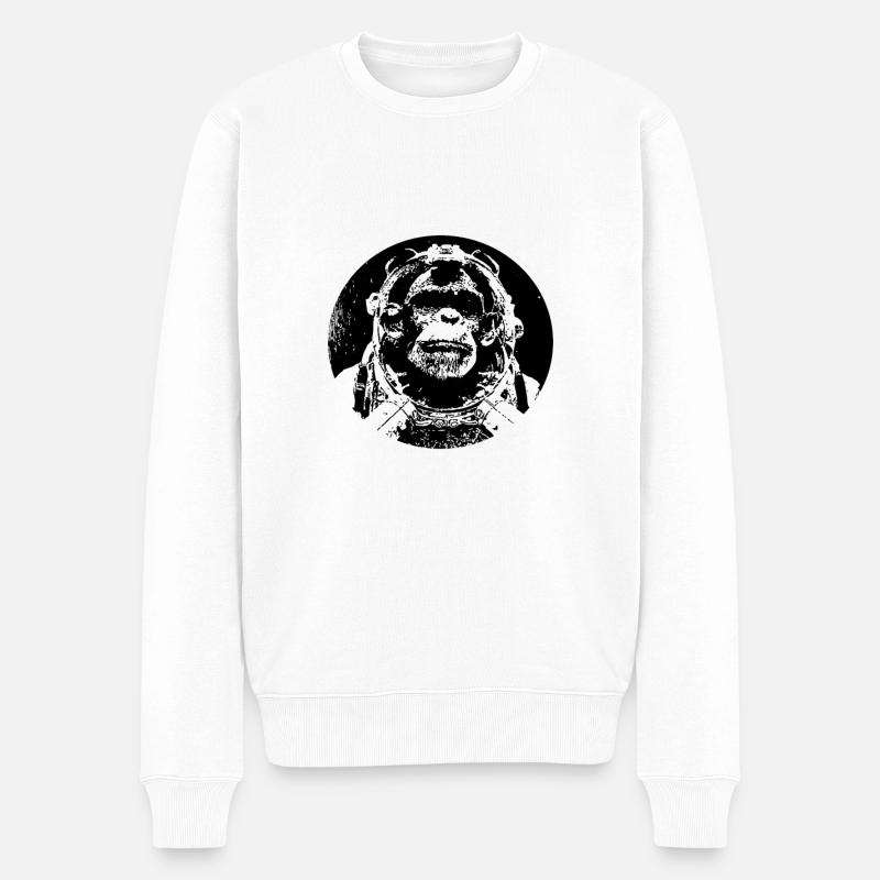 Singe - Pull Premium bio Homme - blanc