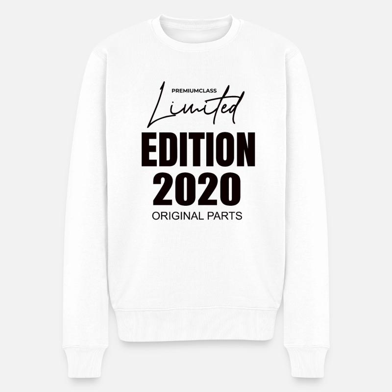 Limited Edition 2020 - Männer Premium Bio Pullover - Weiß