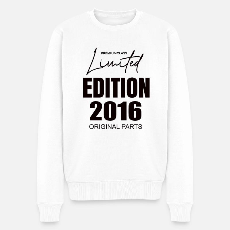 Limited Edition 2016 - Männer Premium Bio Pullover - Weiß