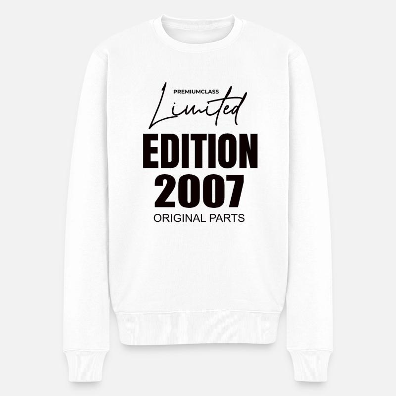 Limited Edition 2007 - Männer Premium Bio Pullover - Weiß