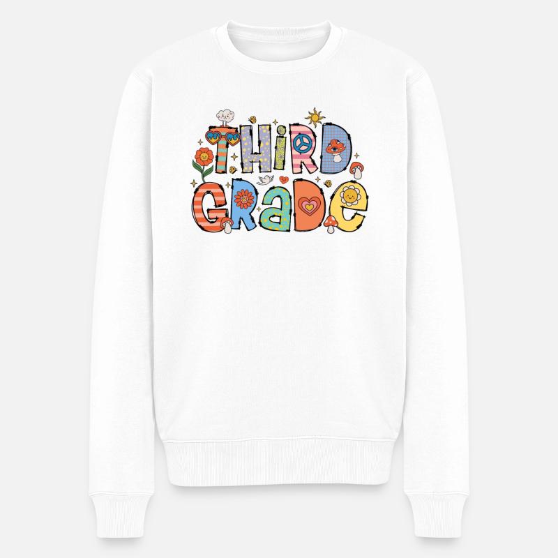 Troisième année Première journée d’école - Pull Premium bio Homme - blanc